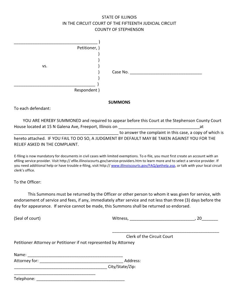 Summons-Date Certain | Pdf Fpdf Doc Docx | Illinois