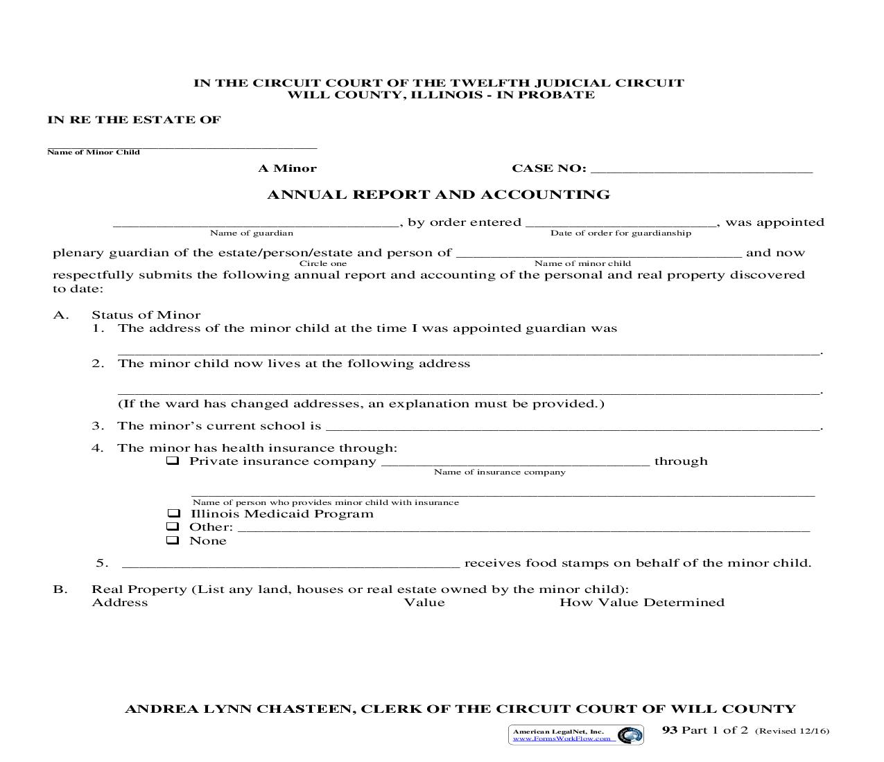 Annual Report And Accounting {93} | Pdf Fpdf Doc Docx | Illinois