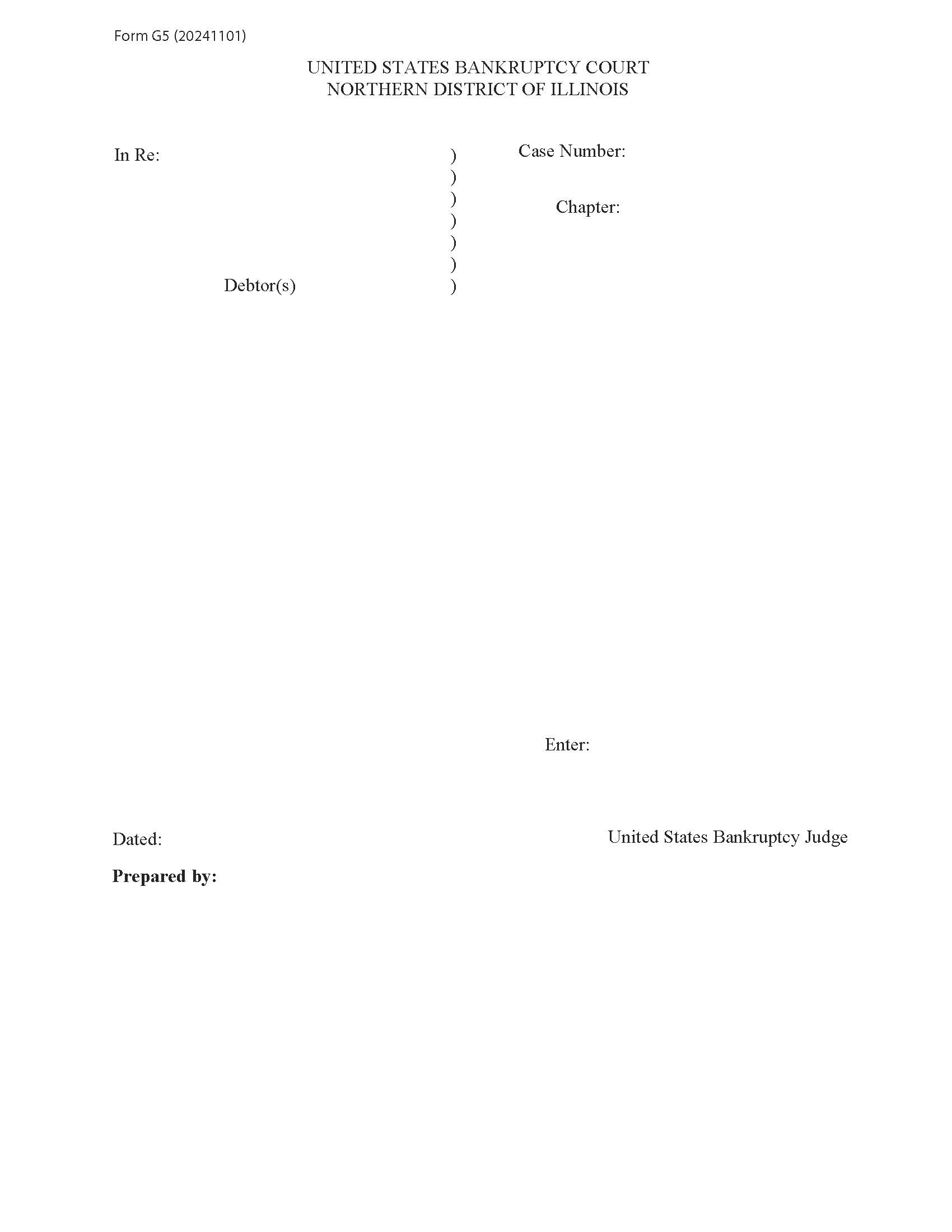 Order (Blank) {ILNB G5} | Pdf Fpdf Docx | Illinois