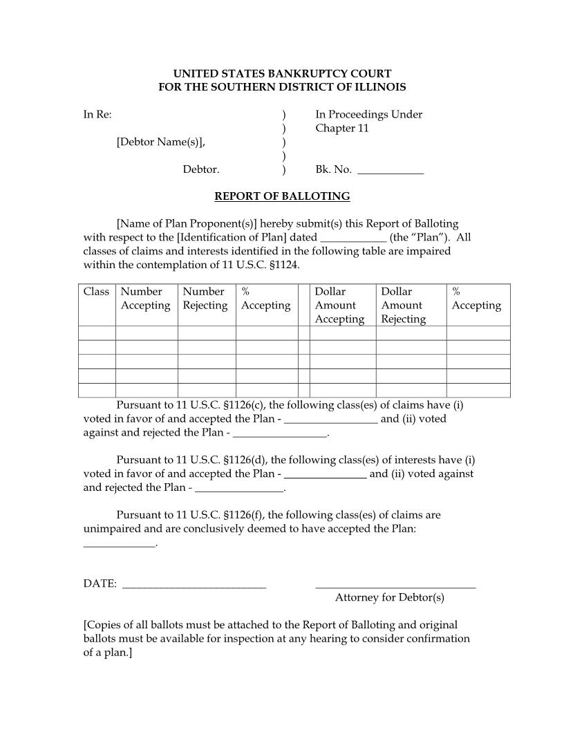 Report Of Balloting {ILSB RB} | Pdf Fpdf Docx | Illinois