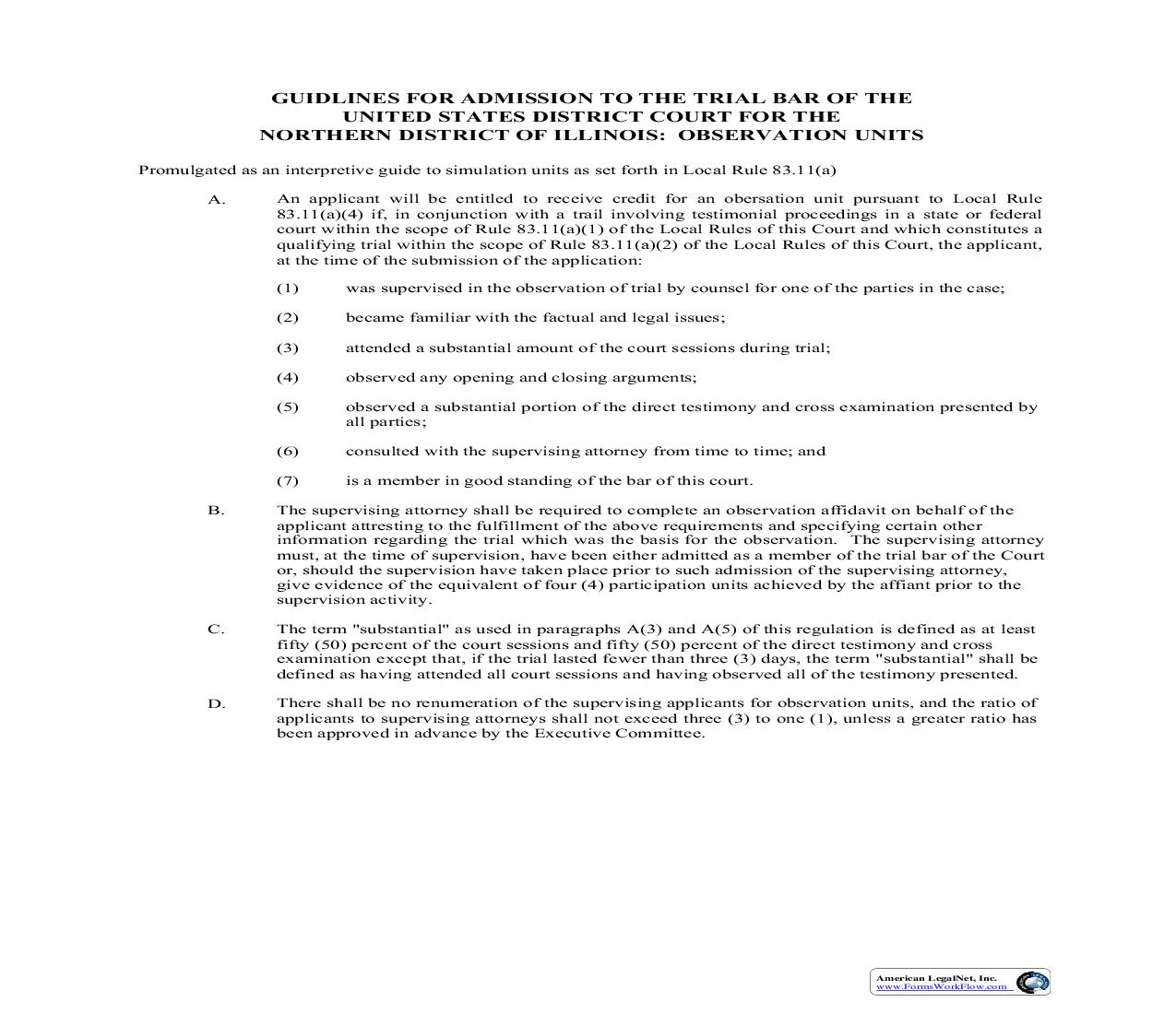 Observation Affidavit Of Supervising Attorney | Pdf Fpdf Doc Docx | Illinois