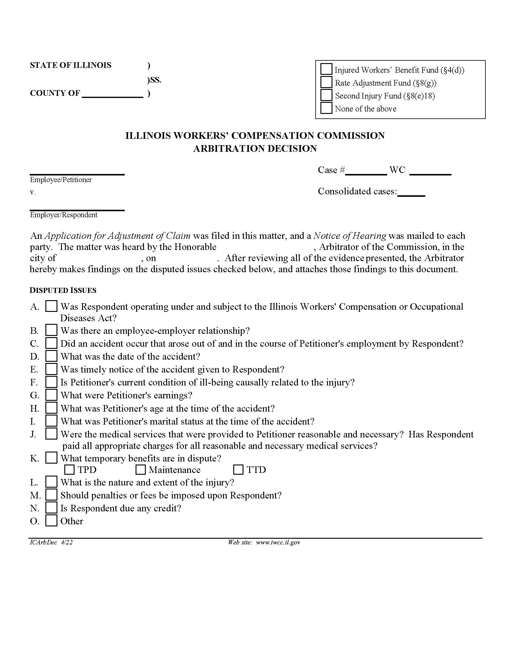 Arbitration Decision {ICArbDec} | Pdf Fpdf Doc Docx | Illinois