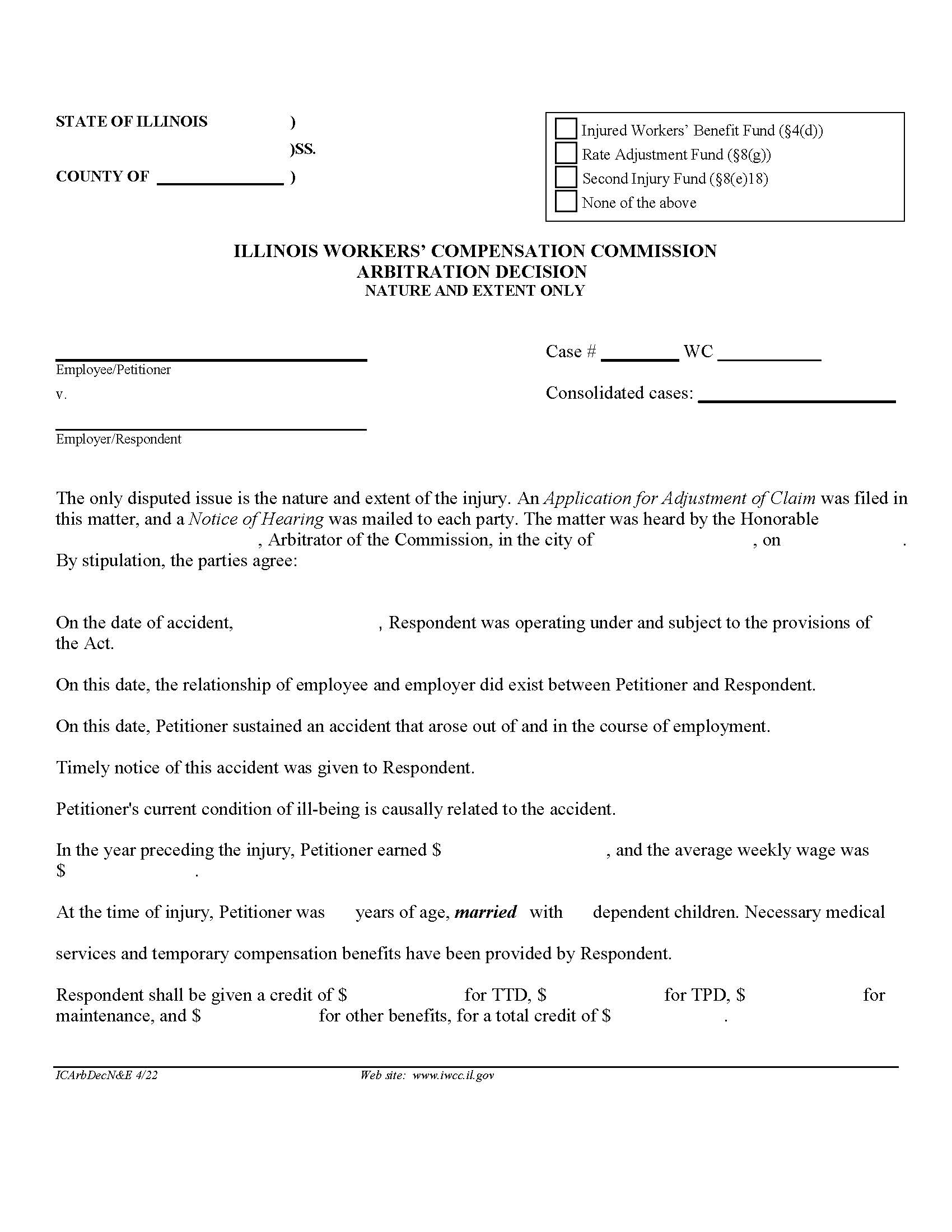 Arbitration Decision Nature And Extent Only | Pdf Fpdf Doc Docx | Illinois