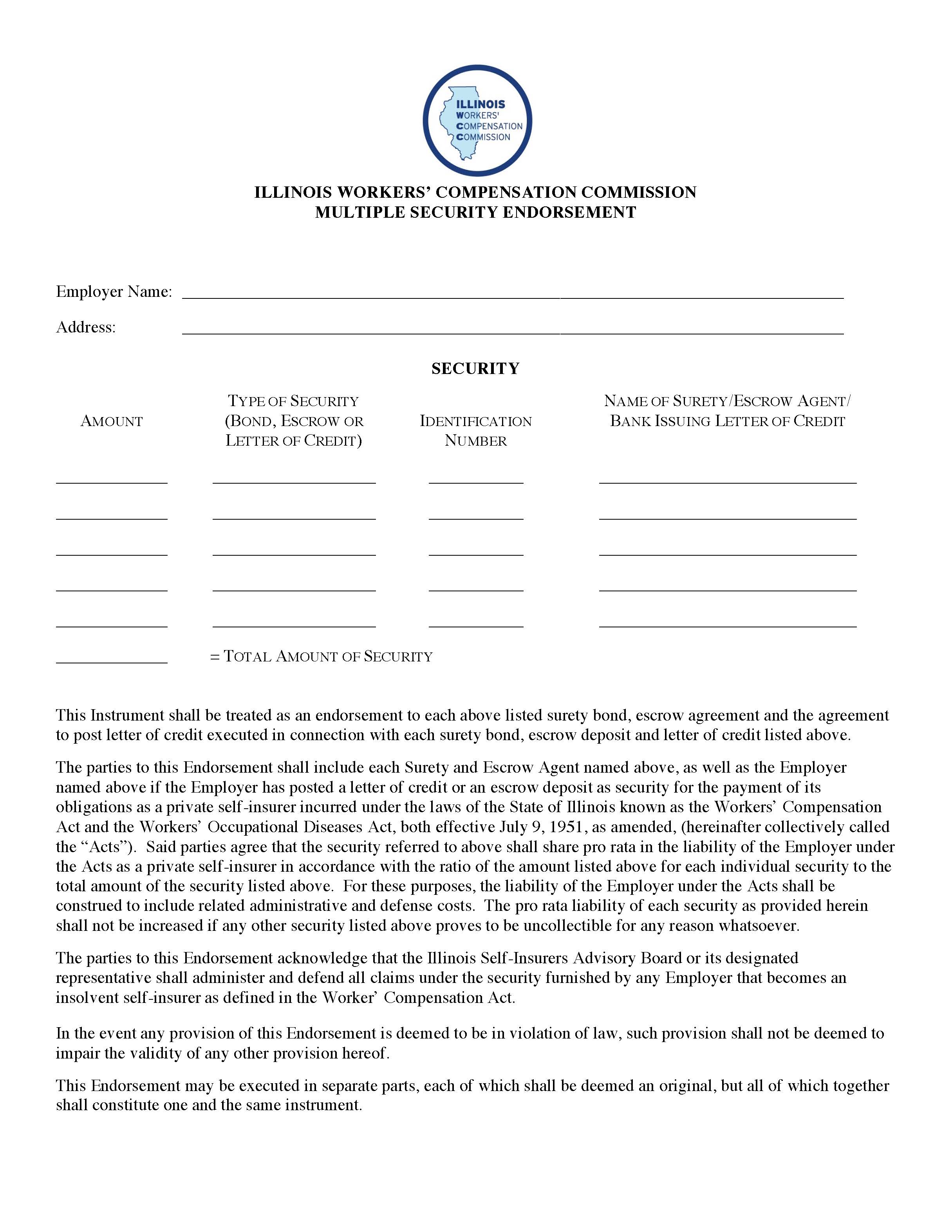 Multiple Security Endorsement {IC81} | Pdf Fpdf Doc Docx | Illinois