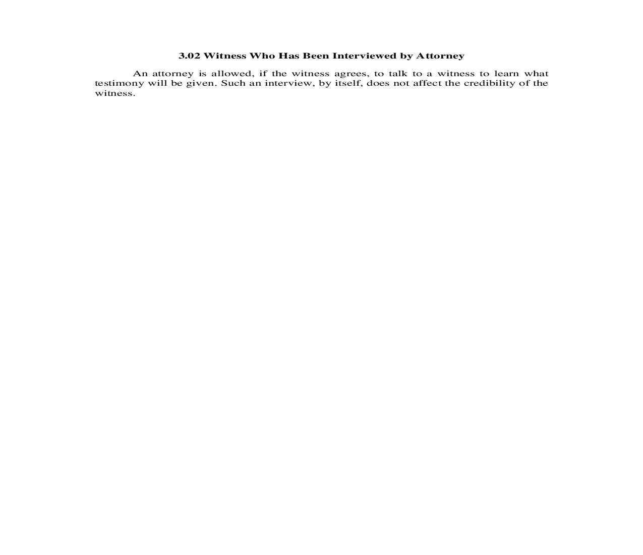 3.02. Witness Who Has Been Interviewed by Attorney | Pdf Doc Docx | Illinois_JI