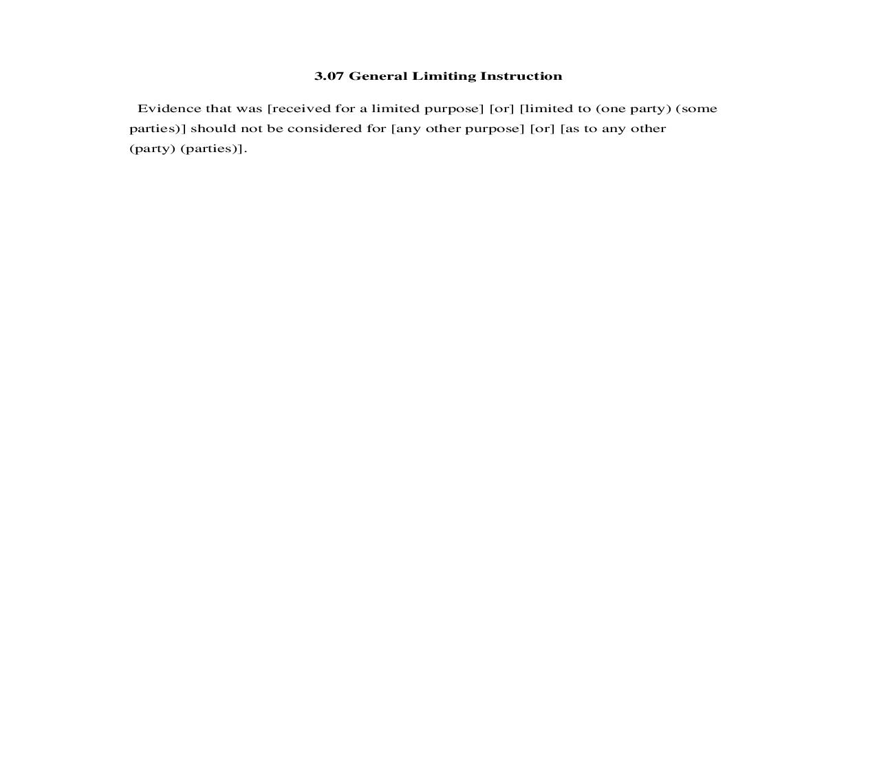 3.07. General Limiting Instruction | Pdf Doc Docx | Illinois_JI