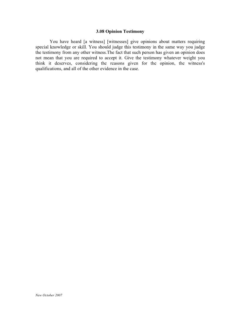 3.08. Opinion Testimony | Pdf Doc Docx | Illinois_JI