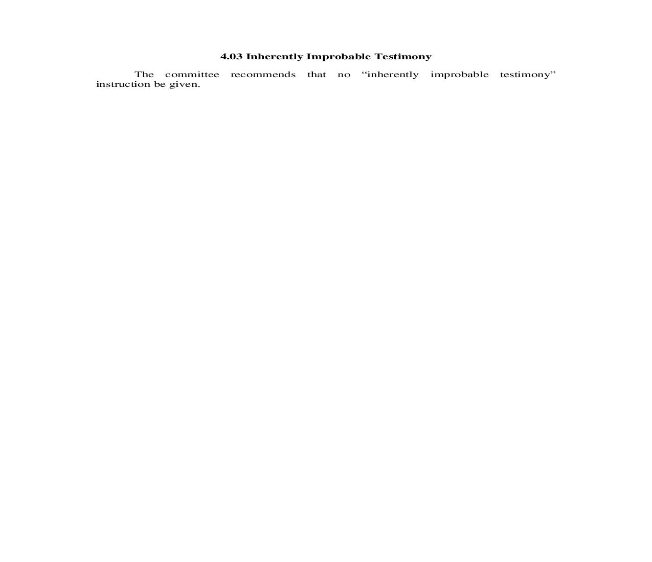 4.03. Inherently Improbable Testimony | Pdf Doc Docx | Illinois_JI