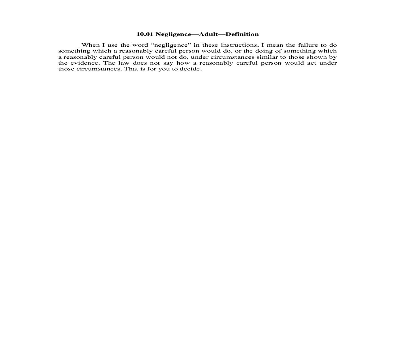 10.01. Negligence-Adult-Definition | Pdf Doc Docx | Illinois_JI