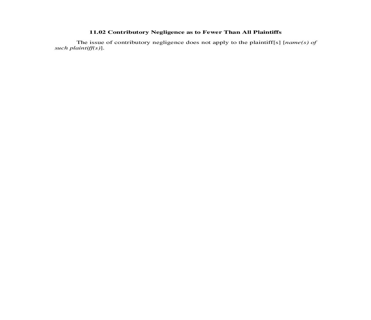 11.02. Contributory Negligence as to Fewer Than All Plaintiffs | Pdf Doc Docx | Illinois_JI