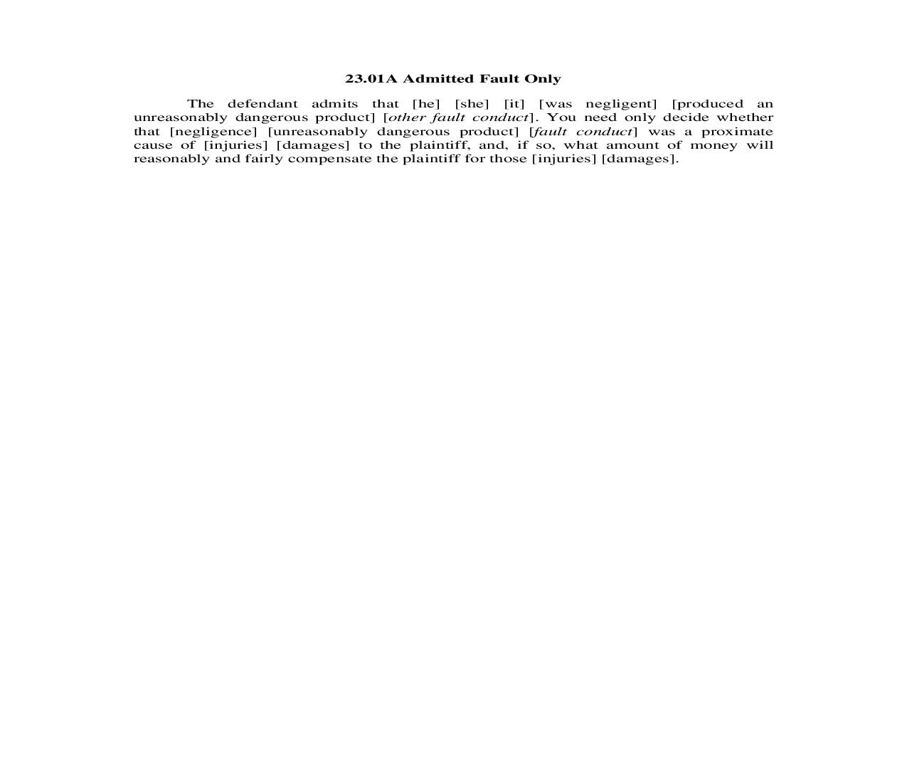 23.01A. Admitted Fault Only | Pdf Doc Docx | Illinois_JI