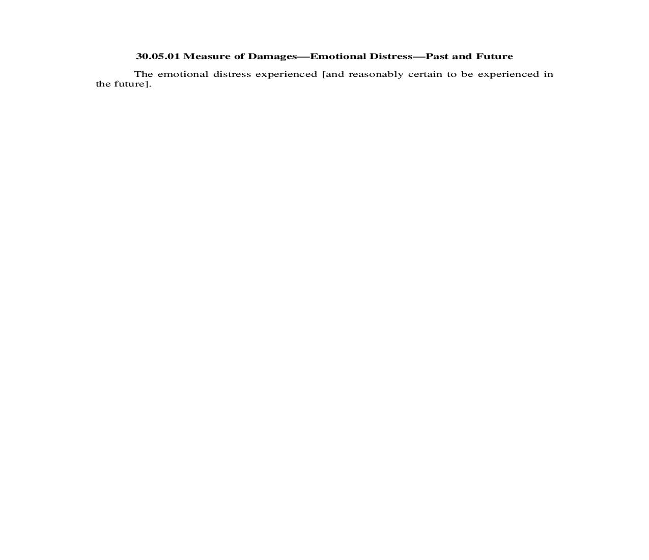 30.05.01. Measure of Damages-Emotional Distress-Past and Future | Pdf Doc Docx | Illinois_JI