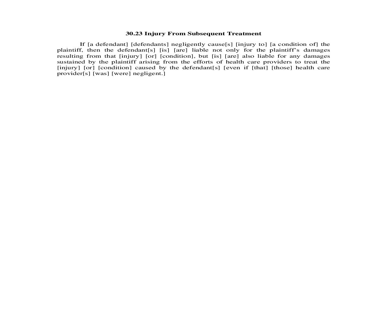 30.23. Injury From Subsequent Treatment | Pdf Doc Docx | Illinois_JI