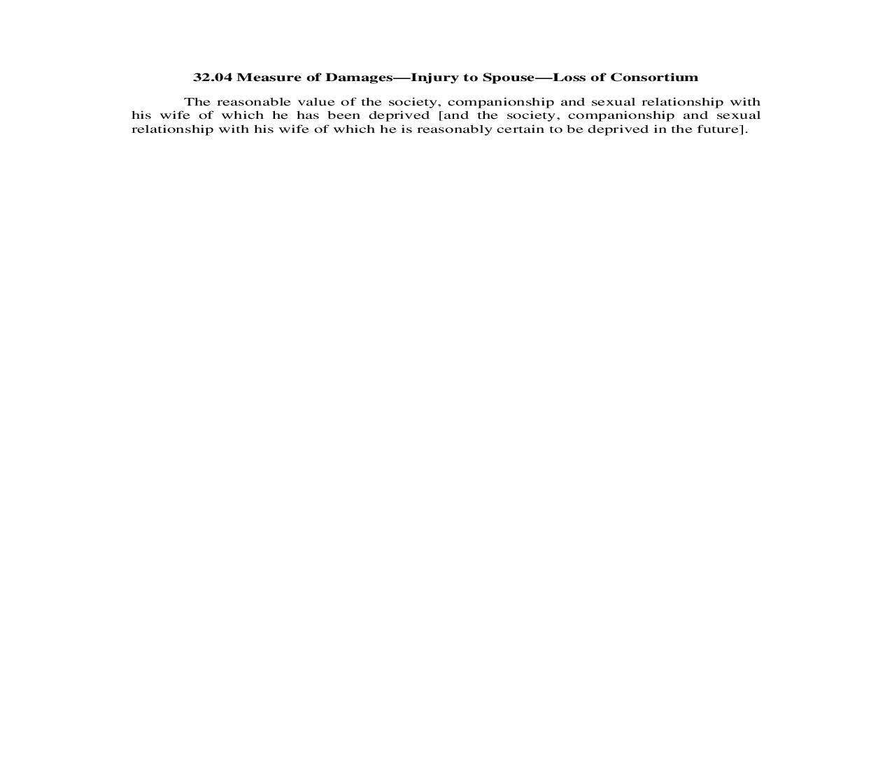 32.04. Measure of Damages-Injury to Spouse-Loss of Consortium | Pdf Doc Docx | Illinois_JI