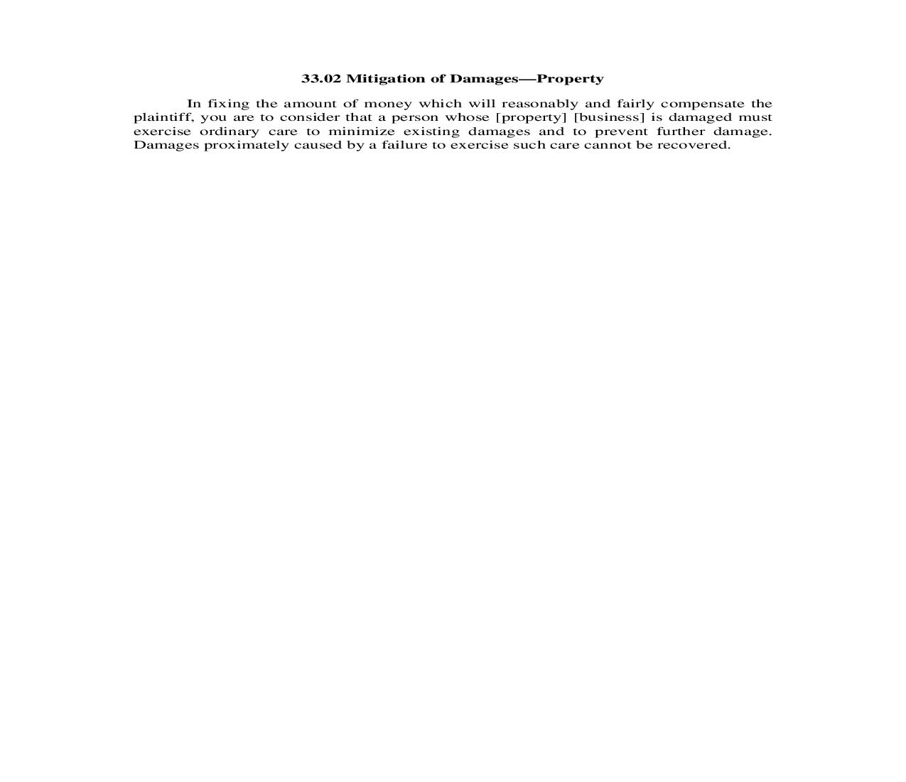 33.02. Mitigation of Damages-Property | Pdf Doc Docx | Illinois_JI