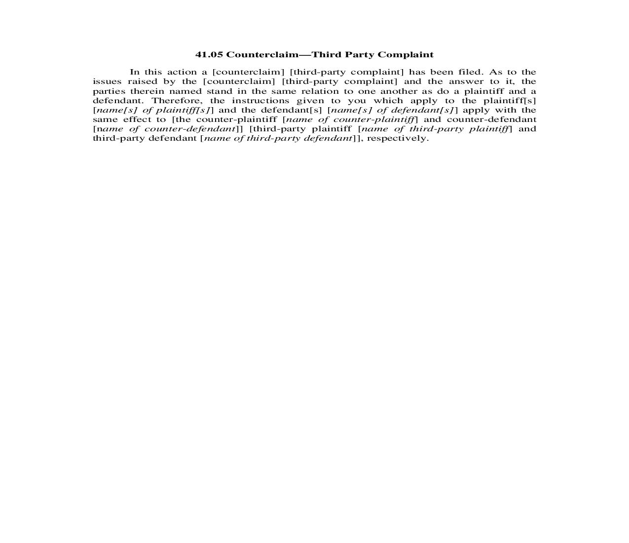 41.05. Counterclaim-Third Party Complaint | Pdf Doc Docx | Illinois_JI