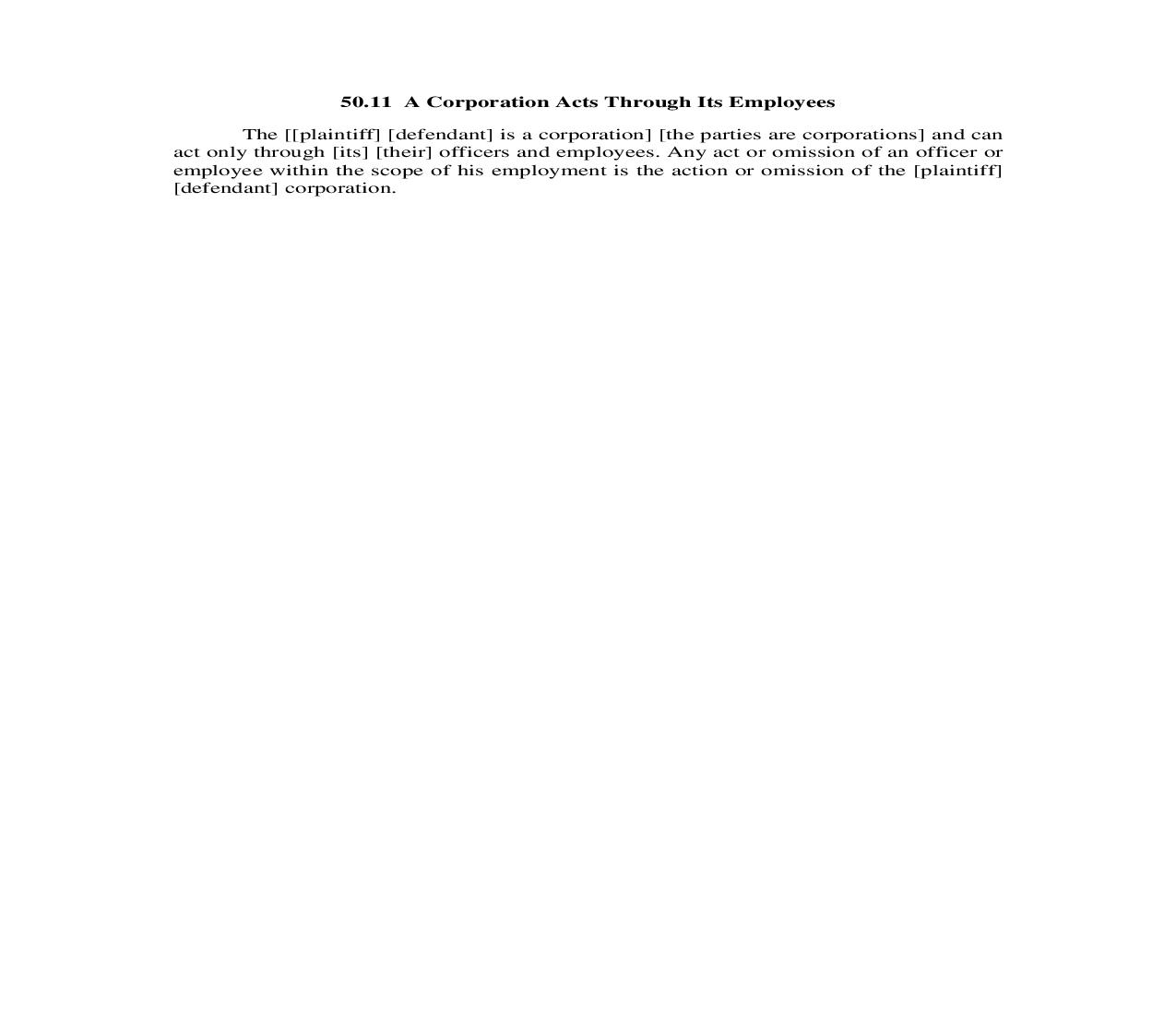 50.11. A Corporation Acts Through Its Employees | Pdf Doc Docx | Illinois_JI