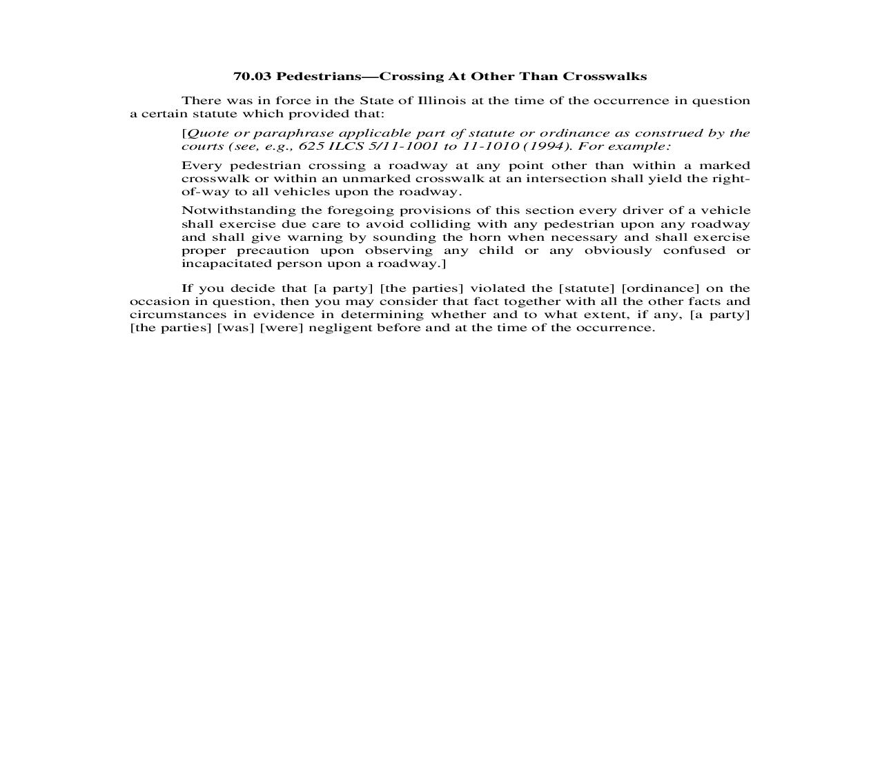 70.03. Pedestrians-Crossing at Other Than Crosswalks | Pdf Doc Docx | Illinois_JI