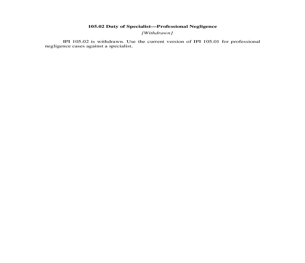 105.02. Duty of Specialist-Professional Negligence | Pdf Doc Docx | Illinois_JI