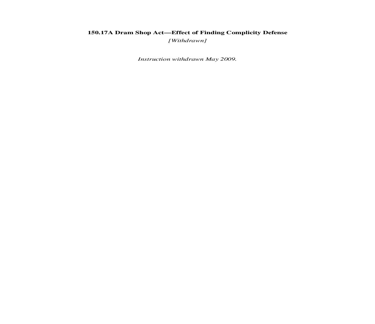 150.17A. Dram Shop Act-Effect of Finding Complicity Defense | Pdf Doc Docx | Illinois_JI
