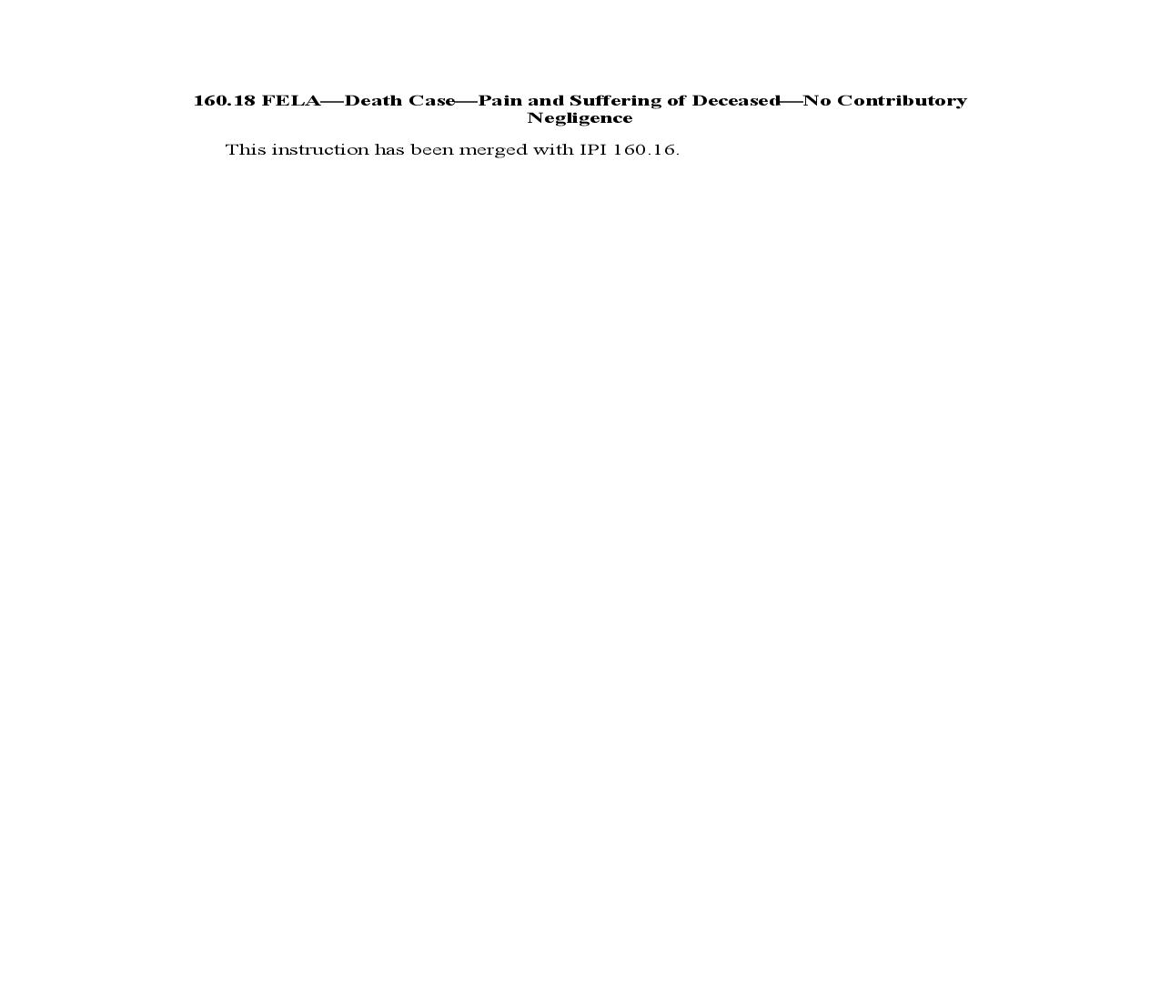 160.18. FELA-Death Case-Pain and Suffering of Deceased-No Contributory Negligence | Pdf Doc Docx | Illinois_JI