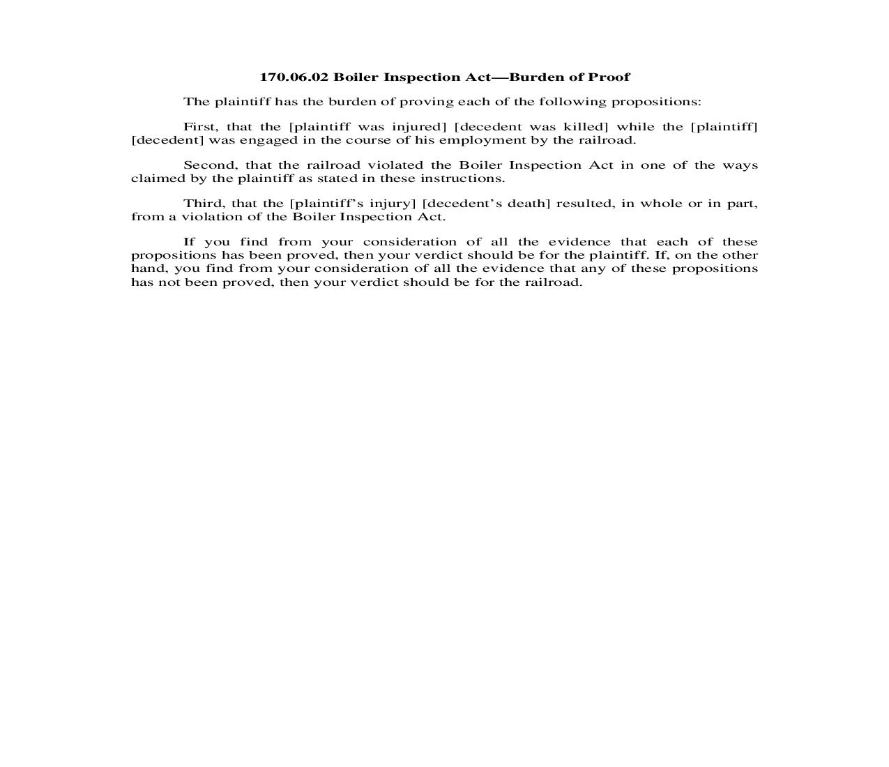 170.06.02. Boiler Inspection Act-Burden of Proof | Pdf Doc Docx | Illinois_JI