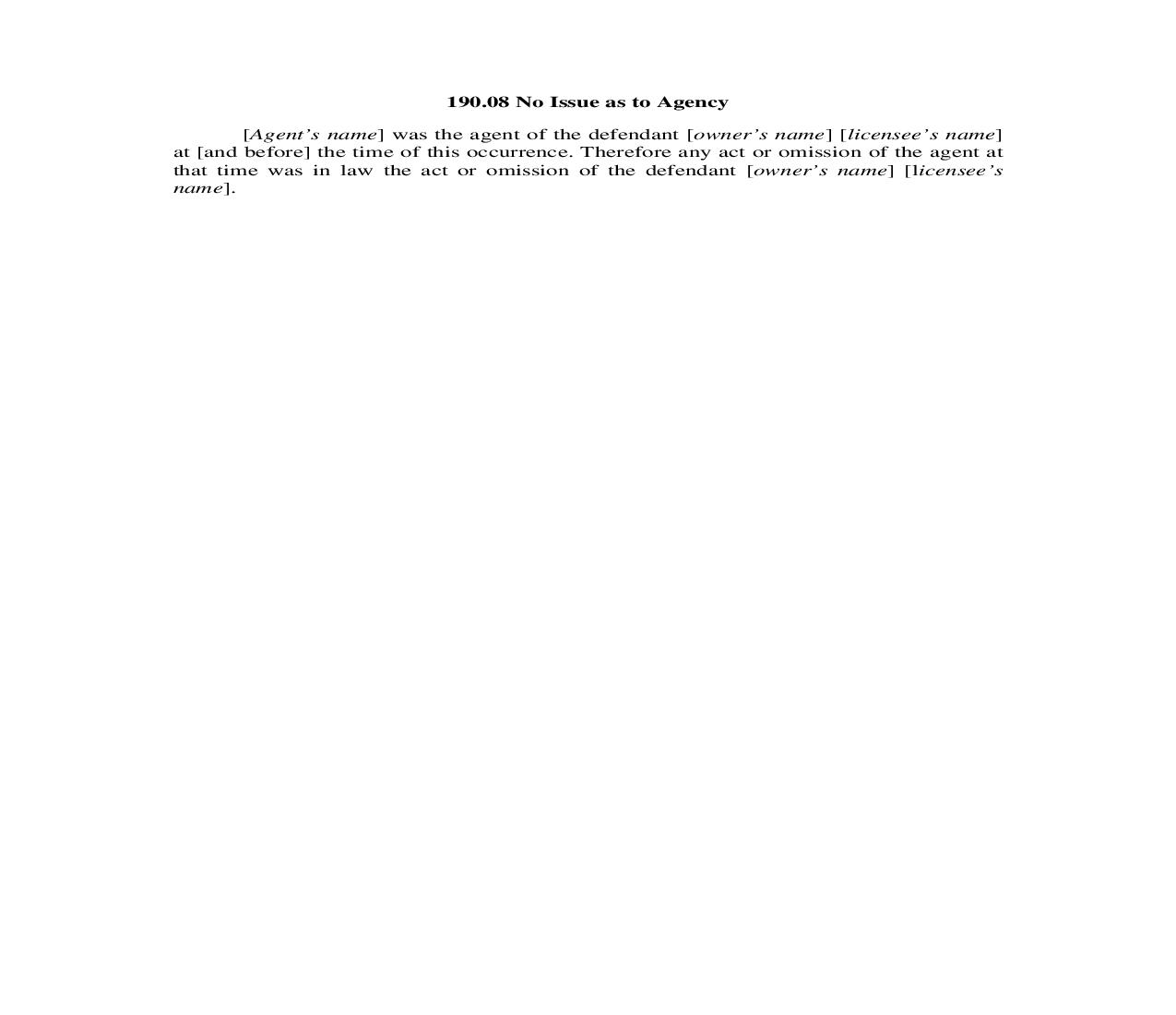 190.08. No Issue as to Agency | Pdf Doc Docx | Illinois_JI