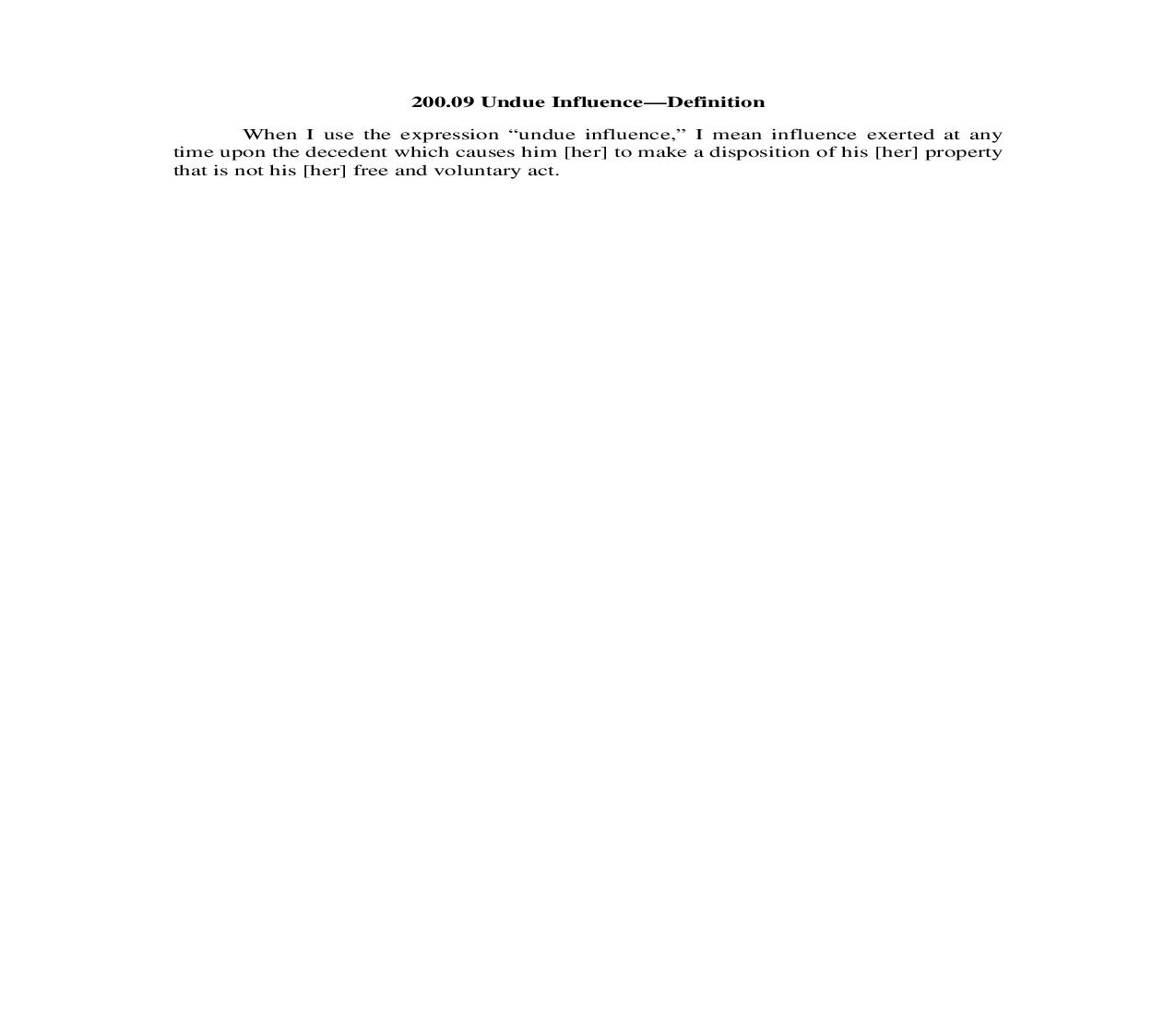 200.09. Undue Influence-Definition | Pdf Doc Docx | Illinois_JI