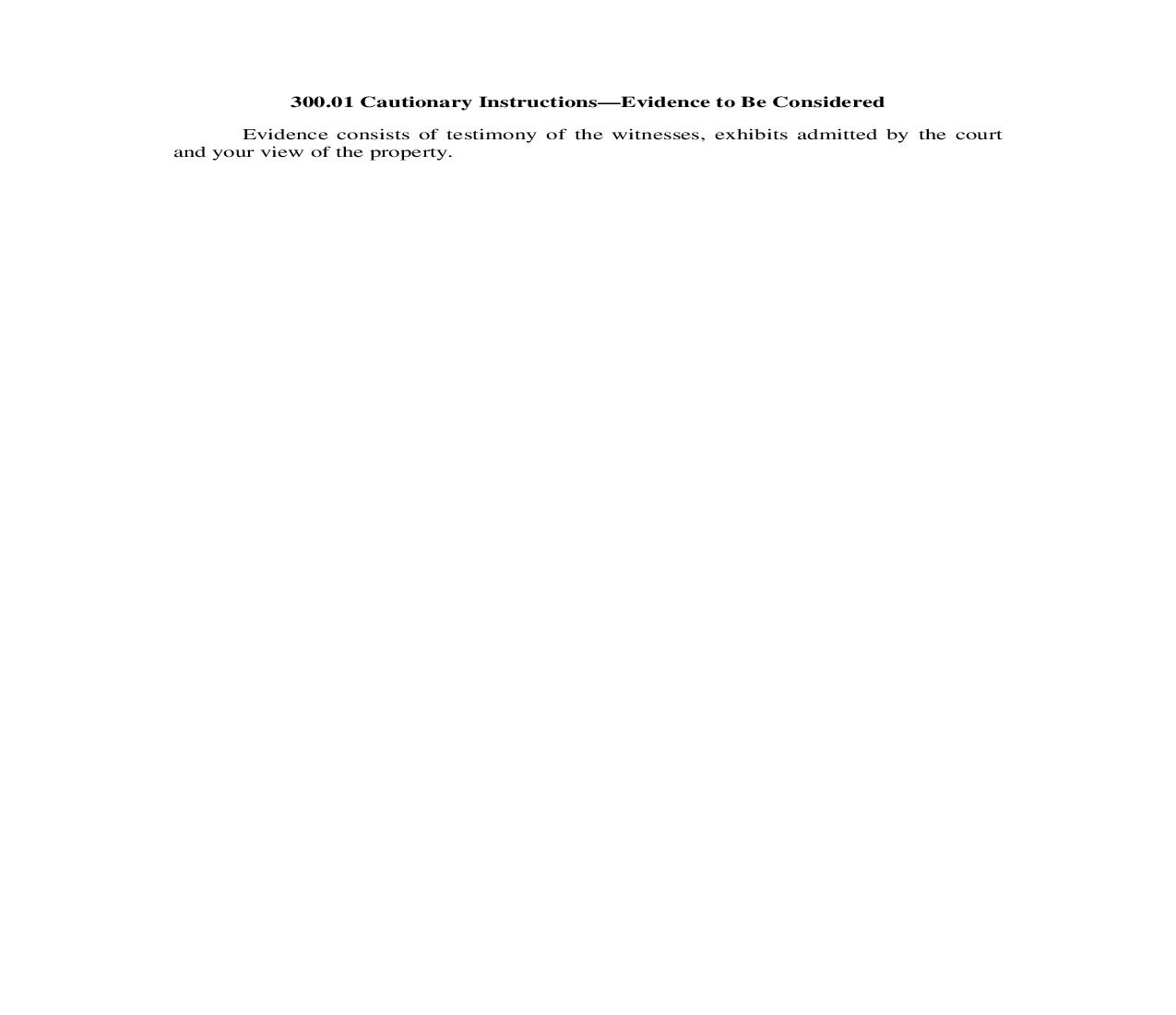 300.01. Cautionary Instructions-Evidence to Be Considered | Pdf Doc Docx | Illinois_JI