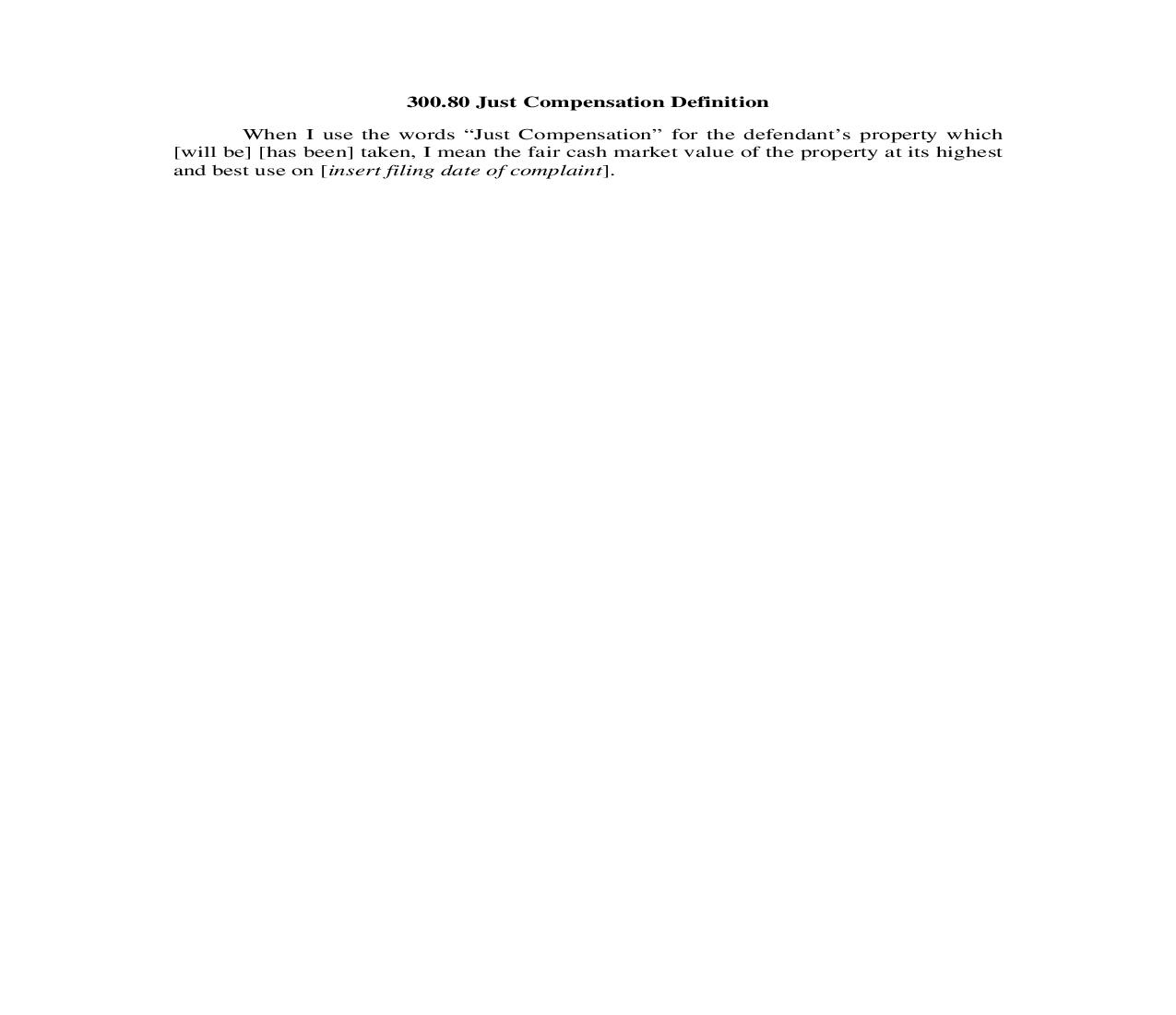 300.80. Just Compensation Definition | Pdf Doc Docx | Illinois_JI