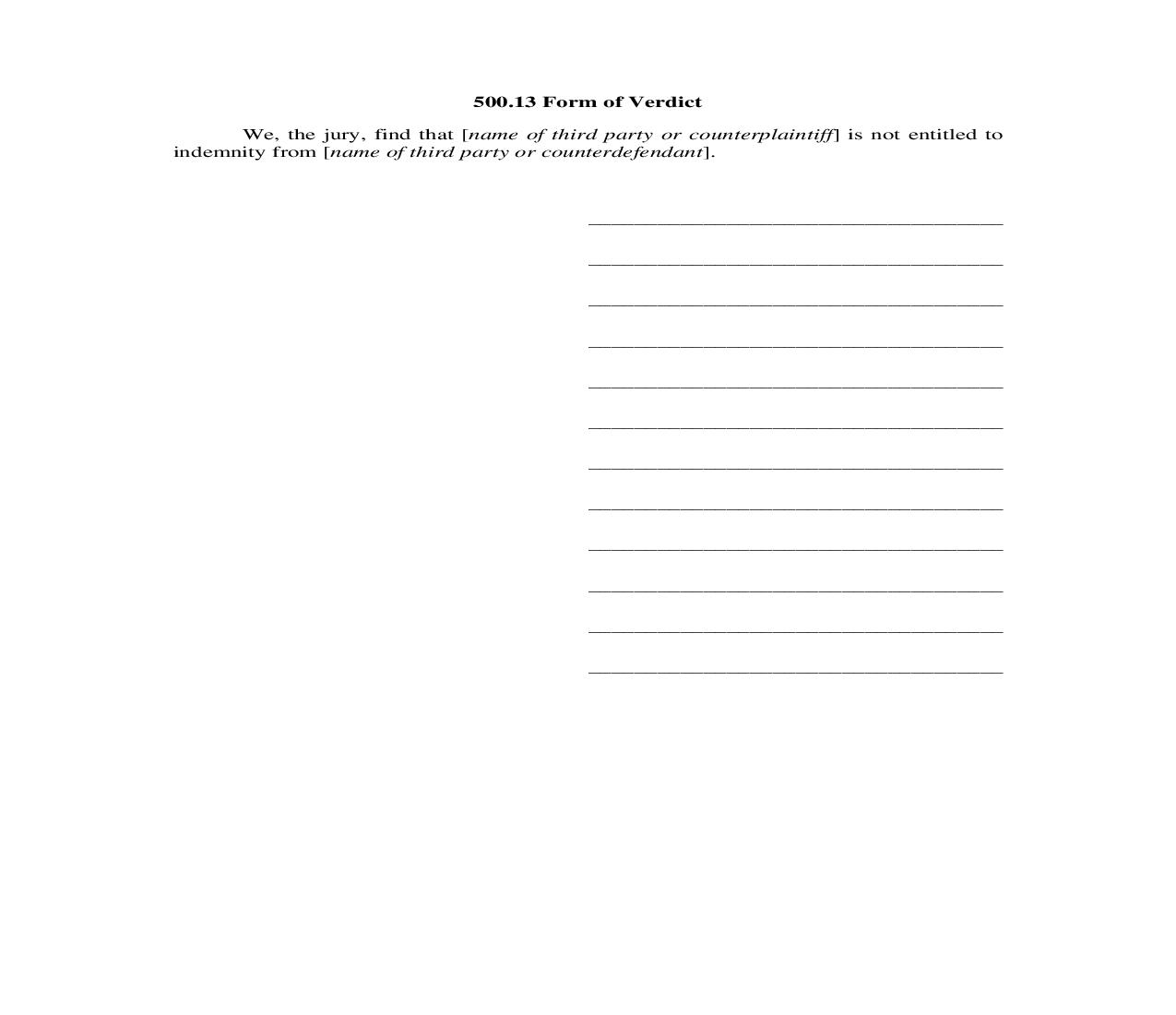 500.13. Form of Verdict | Pdf Doc Docx | Illinois_JI