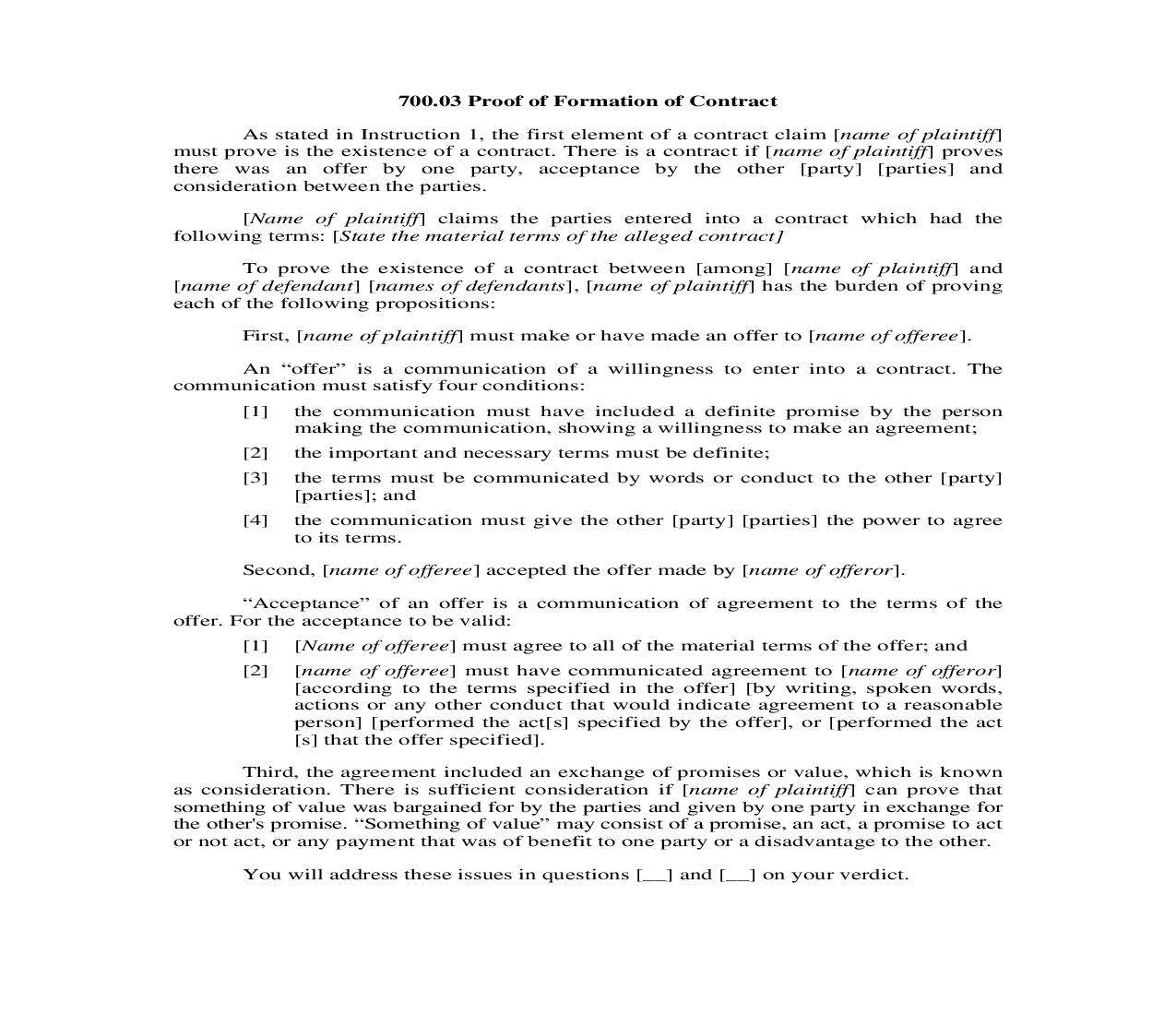 700.03. Proof of Formation of Contract | Pdf Doc Docx | Illinois_JI