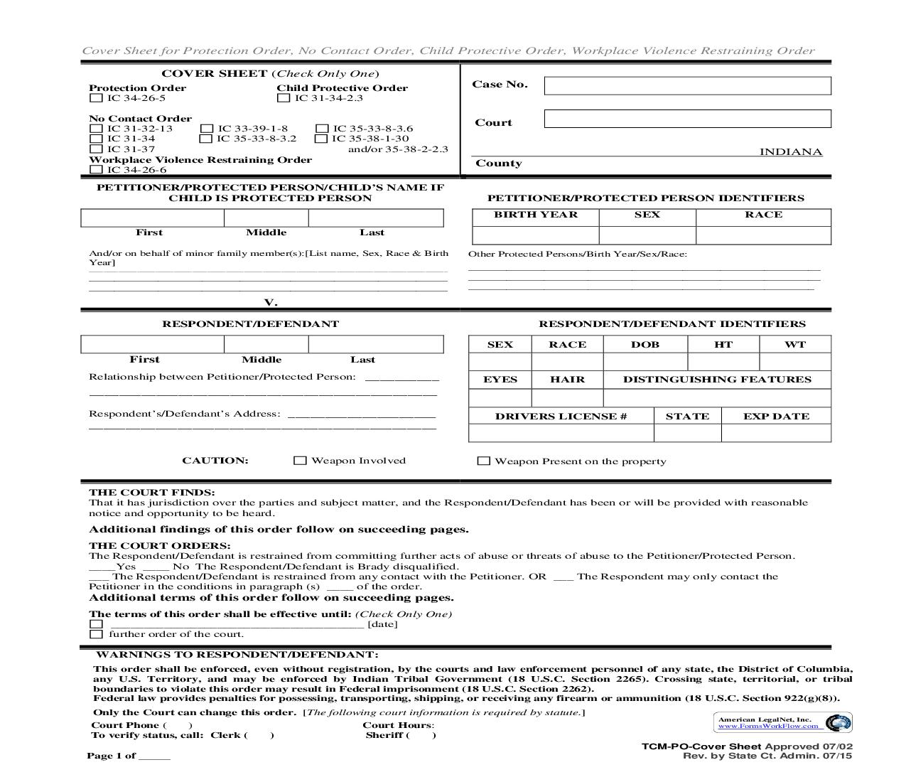 Cover Sheet | Pdf Fpdf Doc Docx | Indiana