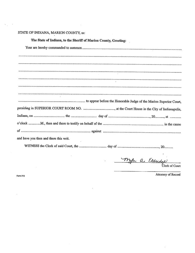 Subpoena | Pdf Fpdf Docx | Indiana