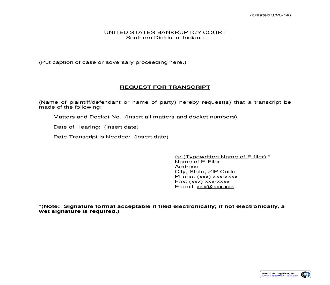 Request For Transcript | Pdf Fpdf Doc Docx | Indiana