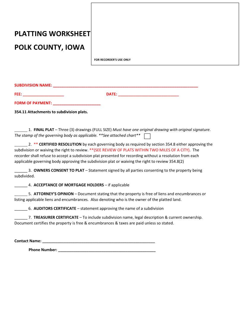 Platting Worksheet | Pdf Fpdf Docx | Iowa