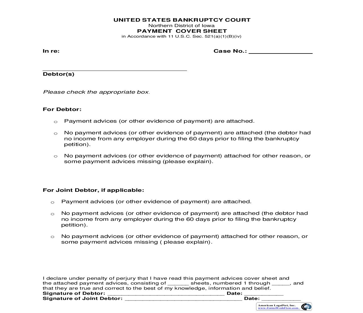 Payment Cover Sheet | Pdf Fpdf Doc Docx | Iowa
