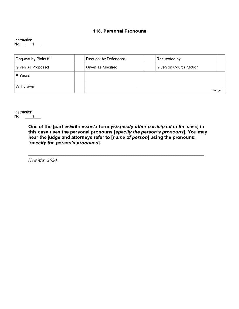 118. Personal Pronouns | Pdf Docx | Jury Instructions
