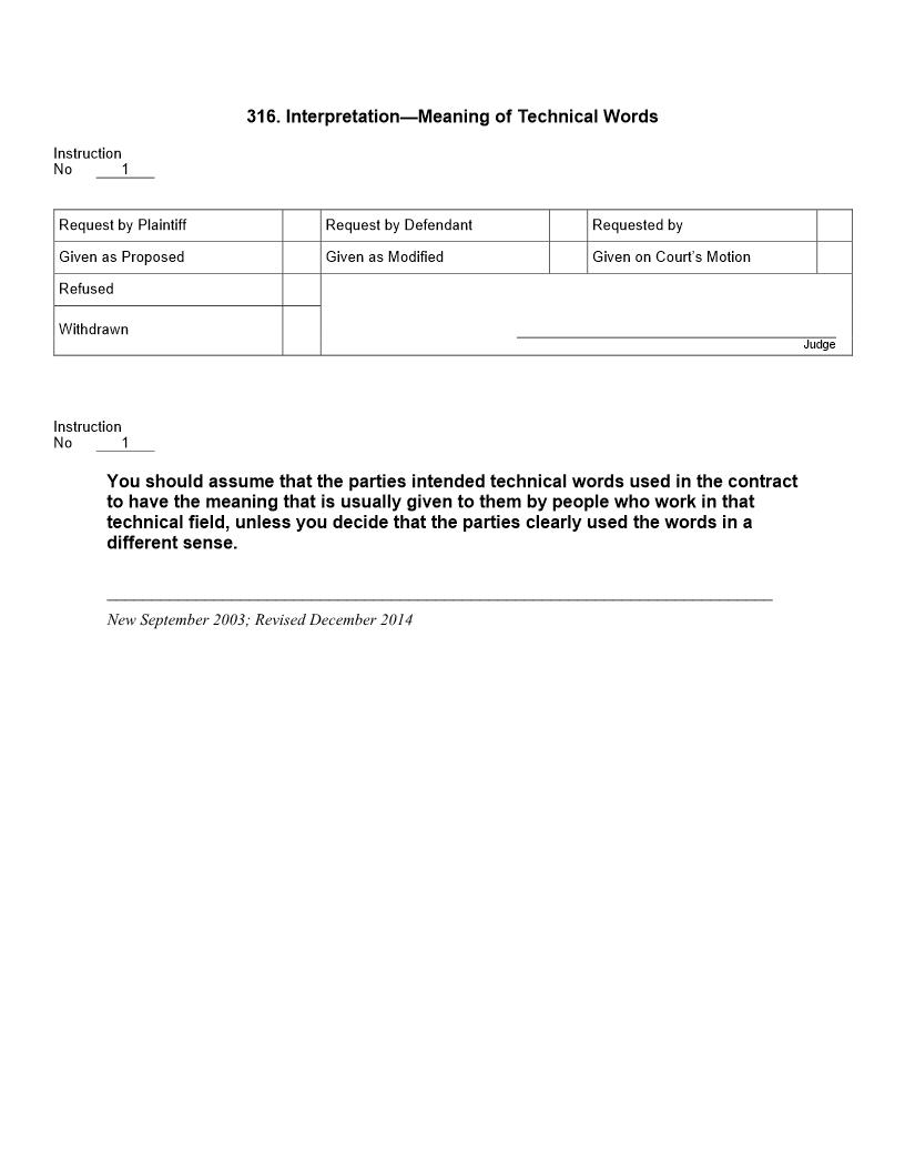 316. Interpretation Meaning Of Technical Words | Pdf Doc Docx | Jury Instructions