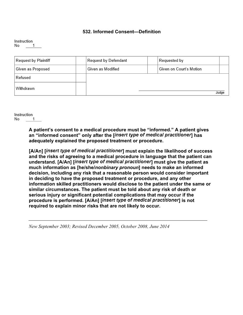 532. Informed Consent Definition | Pdf Docx | Jury Instructions