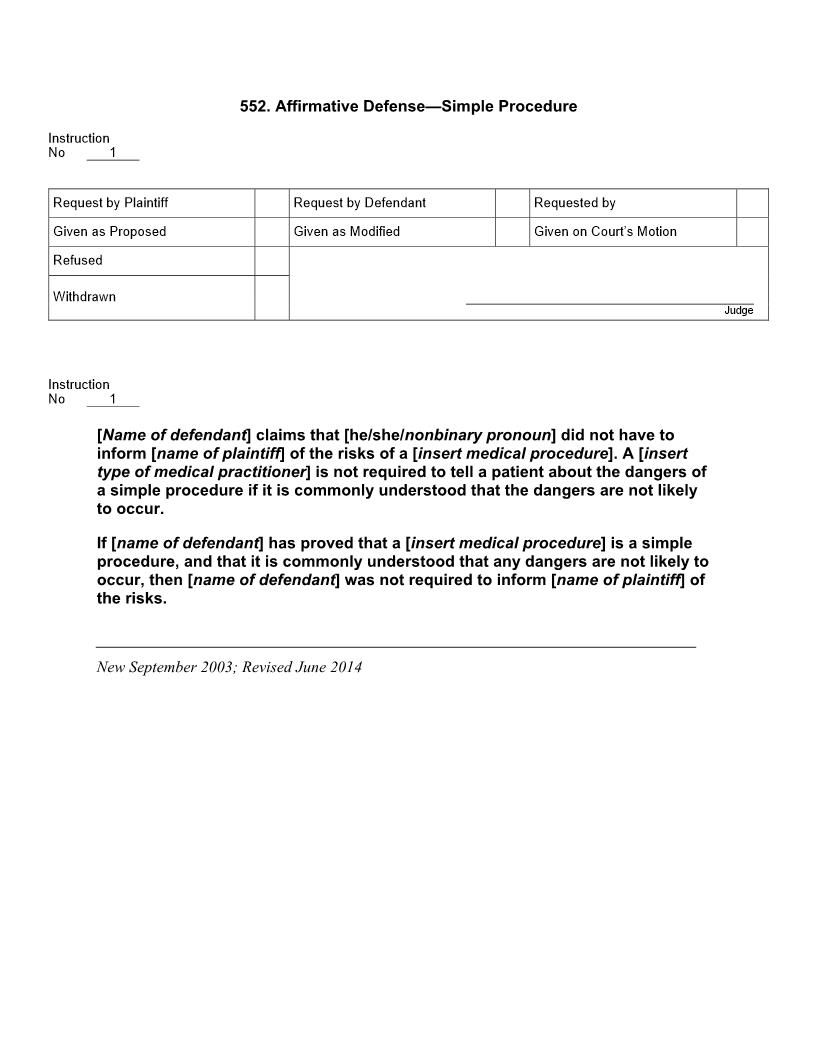 552. Affirmative Defense Simple Procedure | Pdf Docx | Jury Instructions