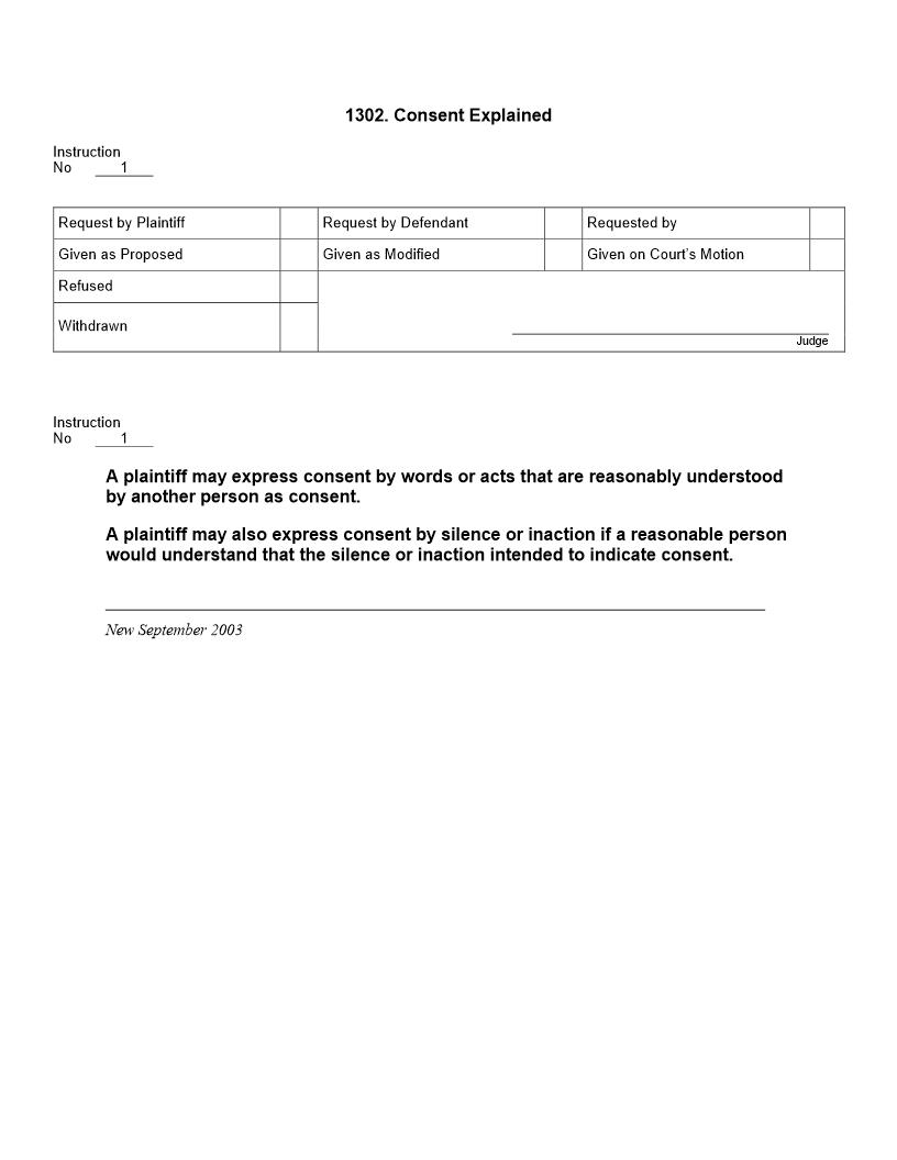 1302. Consent Explained | Pdf Docx | Jury Instructions