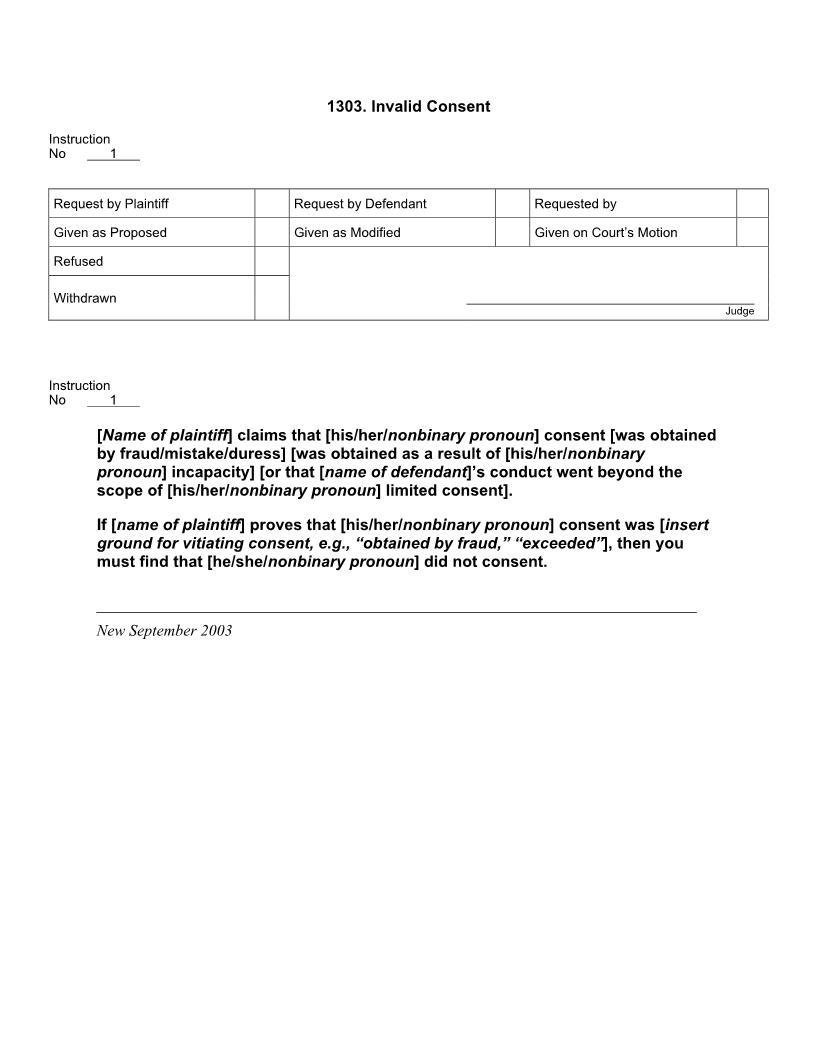 1303. Invalid Consent | Pdf Docx | Jury Instructions