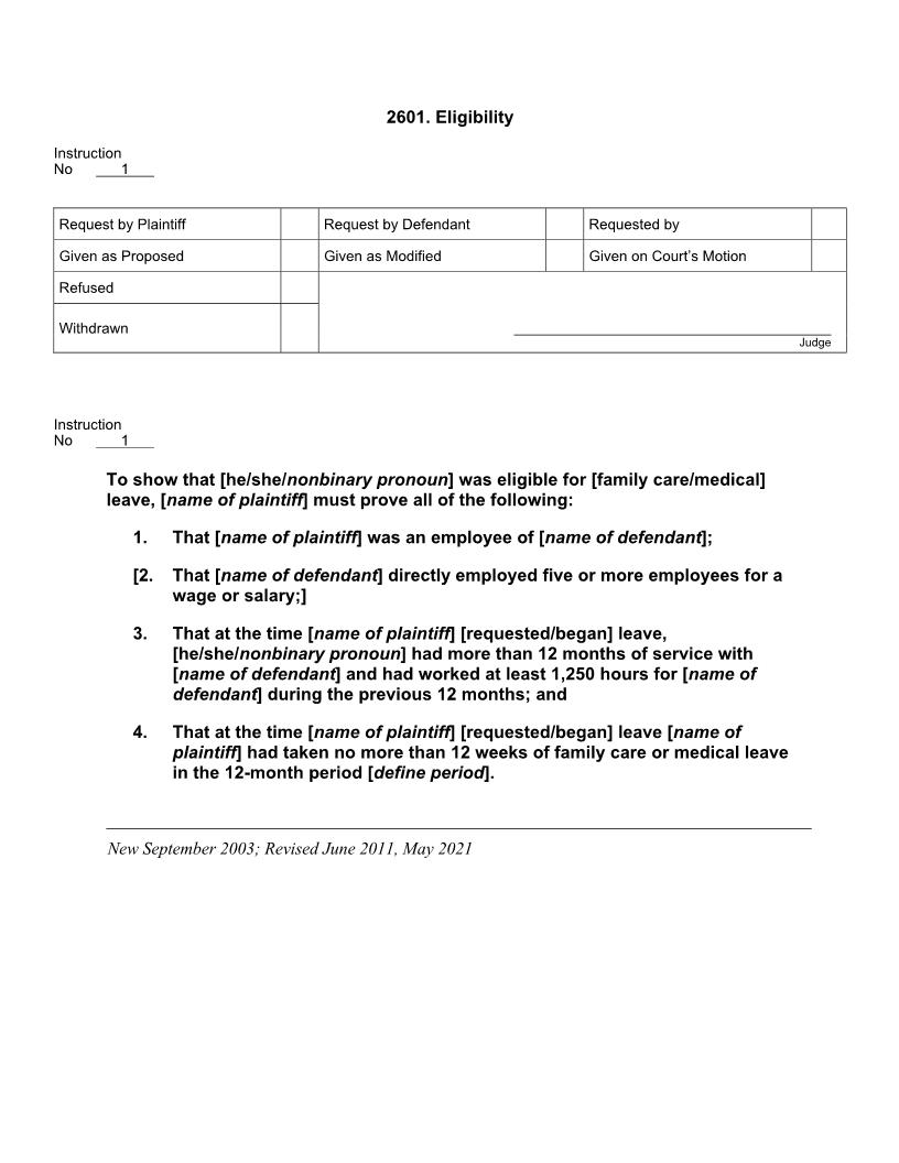 2601. Eligibility | Pdf Docx | Jury Instructions