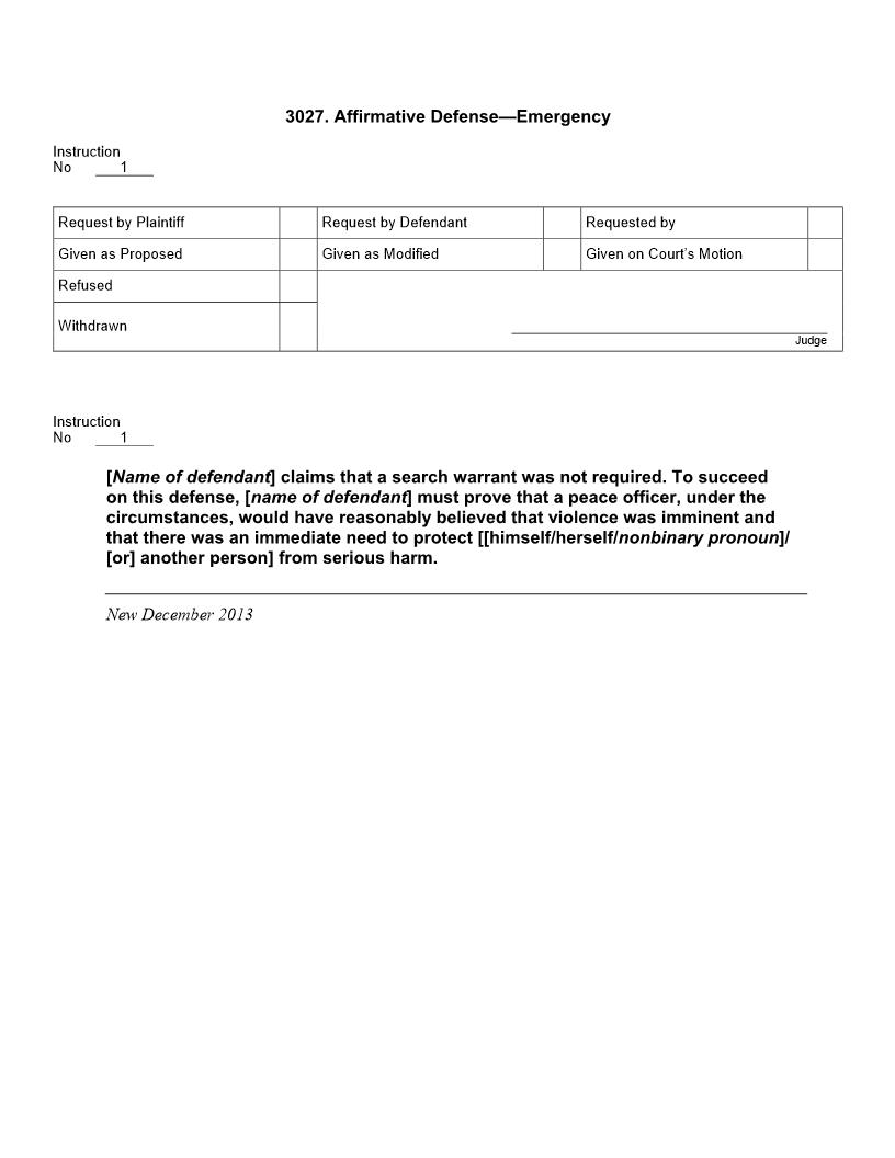 3027. Affirmative Defense Emergency | Pdf Doc Docx | Jury Instructions