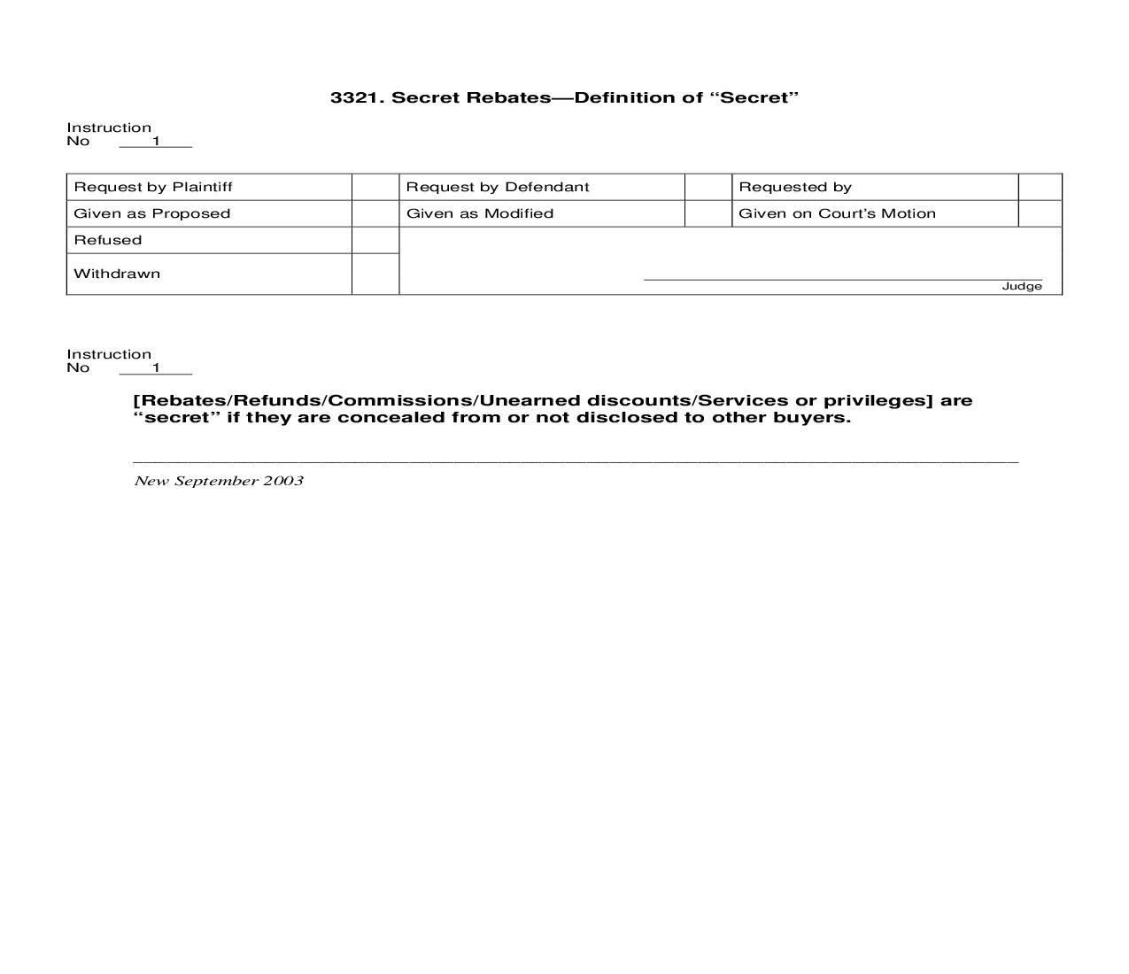 3321. Secret Rebates Definition of Secret | Pdf Doc Docx | Jury Instructions