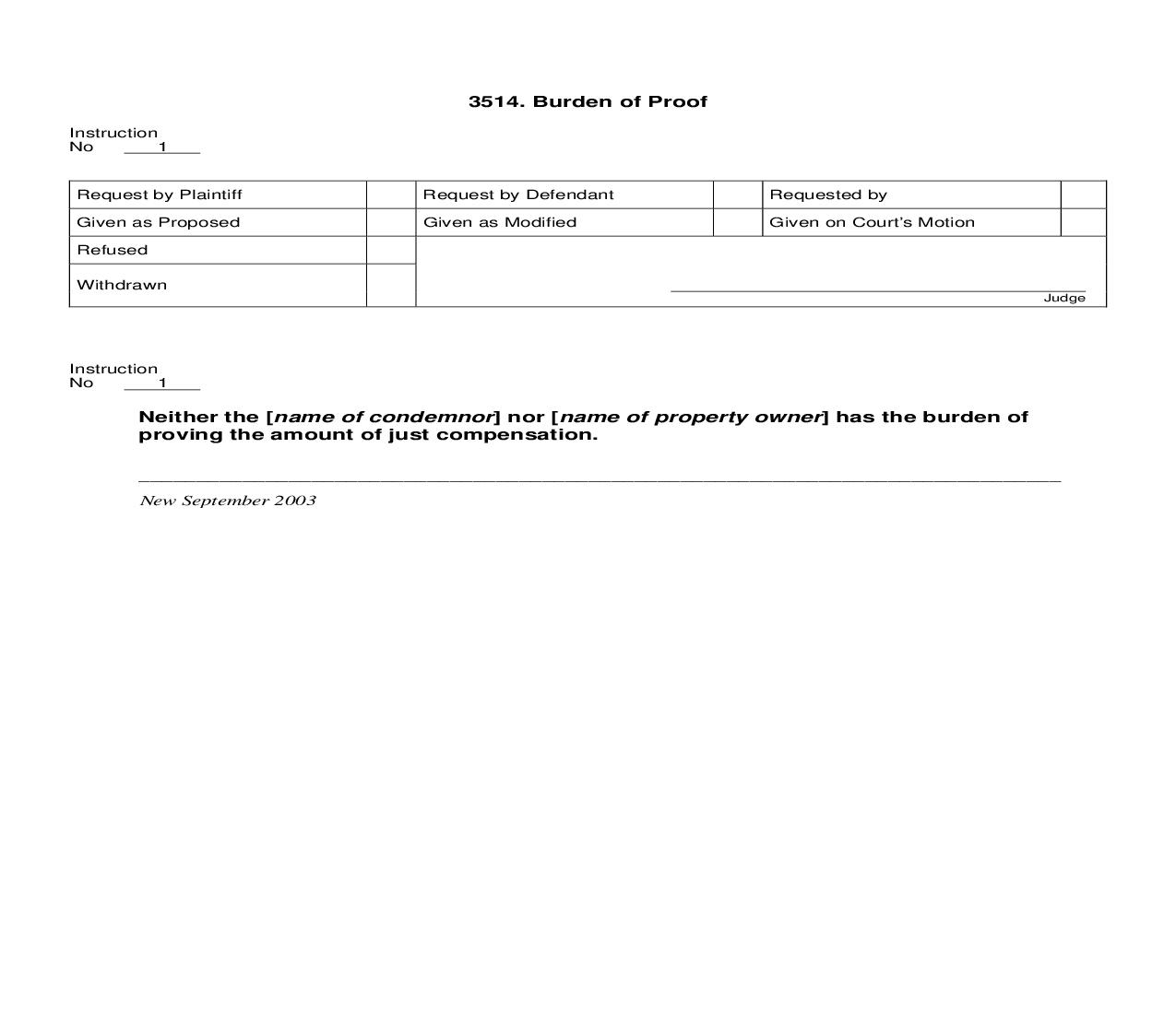 3514. Burden of Proof | Pdf Doc Docx | Jury Instructions