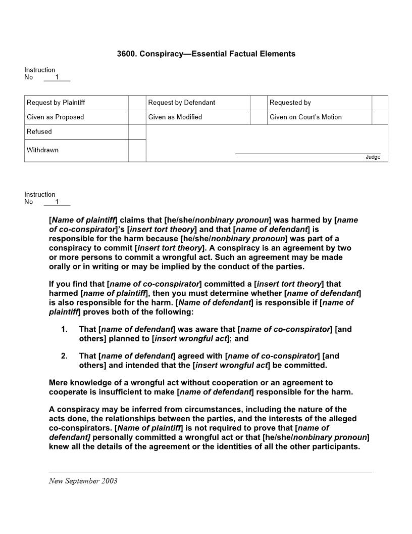 3600. Conspiracy Essential Factual Elements | Pdf Doc Docx | Jury Instructions