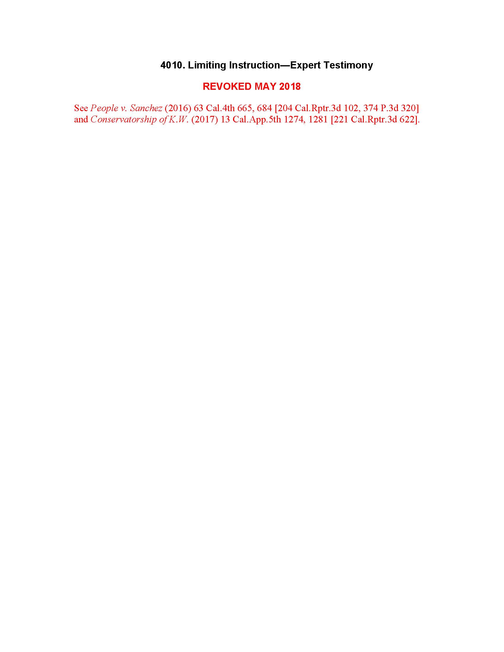 4010. Limiting Instruction Expert Testimony - REVOKED | Pdf Doc Docx | Jury Instructions