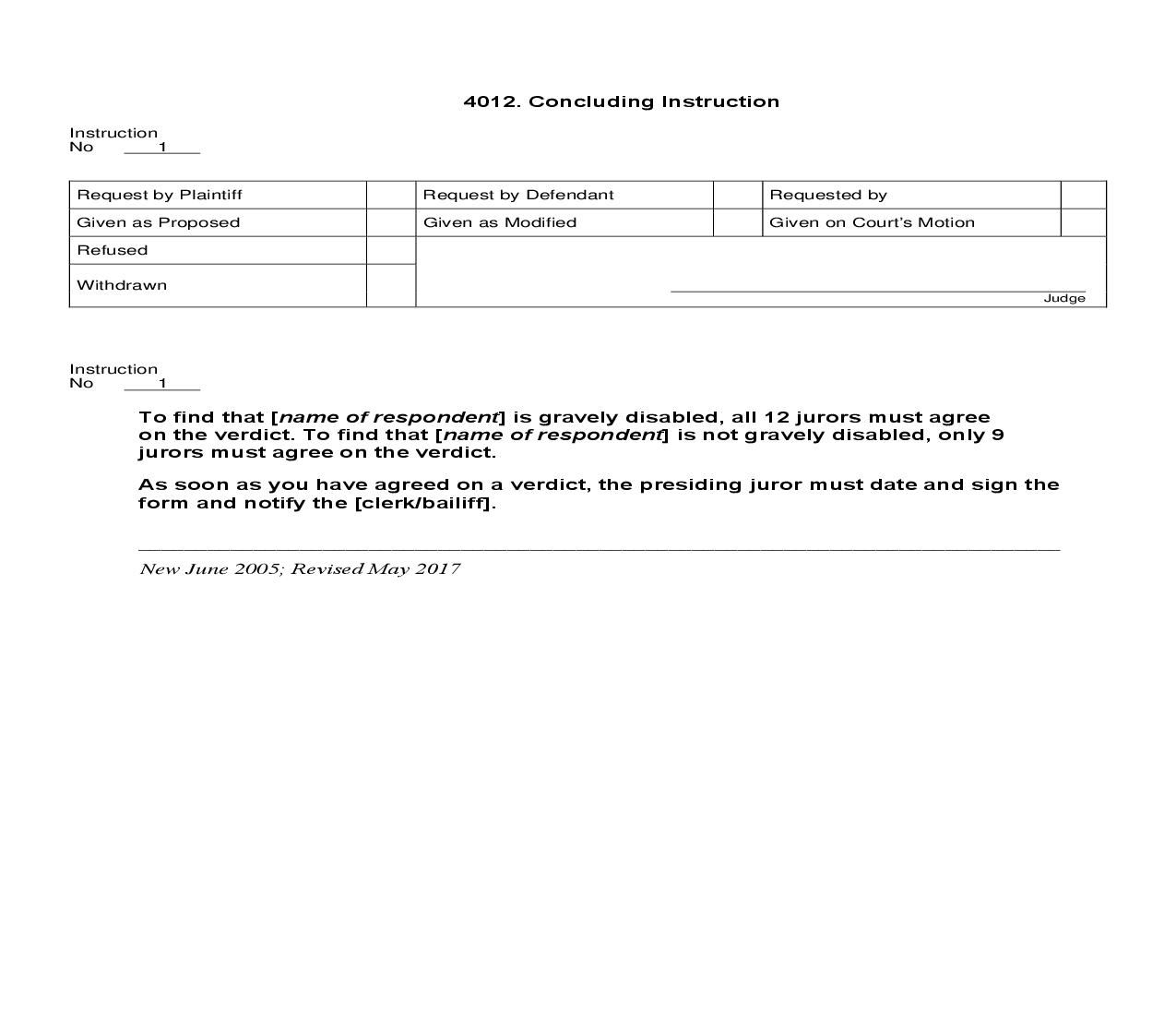 4012. Concluding Instruction | Pdf Doc Docx | Jury Instructions
